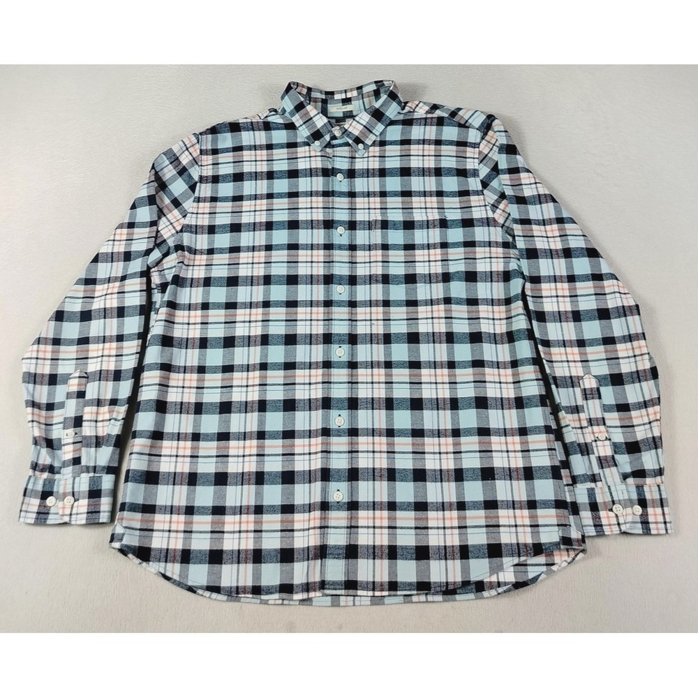 Hawker Rye Shirt Mens Large Blue Plaid Long Sleeve Cabincore Cozycore Lumberjack